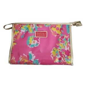 Lily Pulitzer ×‎ Estee Laudeer Floral Pink Travel Makeup Kit Bag